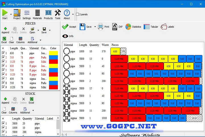 Cutting Optimization Pro - Version 5.18.0.50 GOGPC.Net