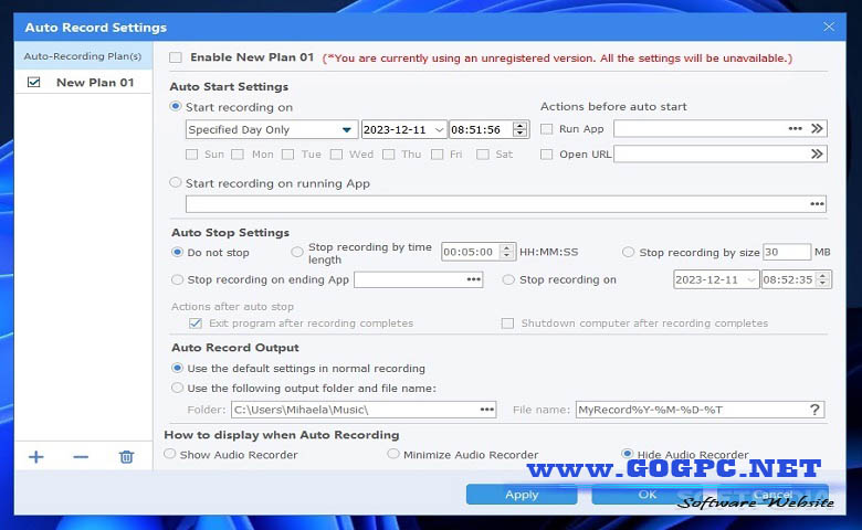 GiliSoft Audio Recorder Pro - v12.9.0 x64 Free Download